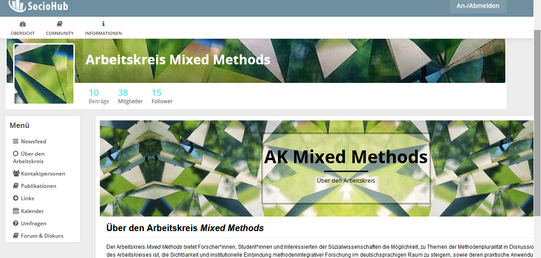 Screenshot der Webseite AK Mixed Methods Screenshot der Webseite AK Mixed Methods