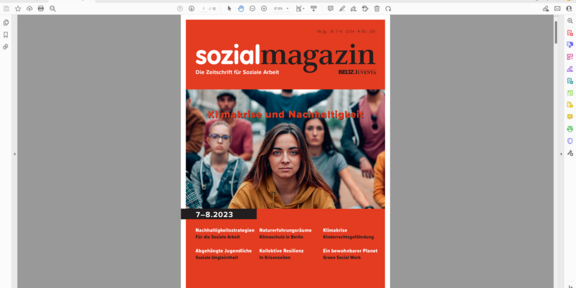 Logo und Cover des Magazins