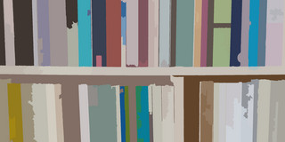 Abstrahiertes Bücherregal